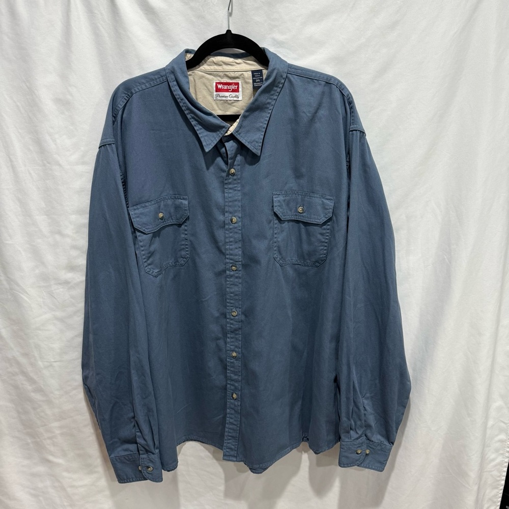 Wrangler Premium Quality Men’s 3XL Cotton Button Up Western Workwear Shirt